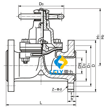 襯氟隔膜閥-G41F46/PO型 襯氟隔膜閥-G41F46/PO型